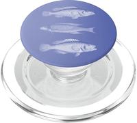 Dessins Vintage Poisson Bleu PopSockets PopGrip pour MagSafe