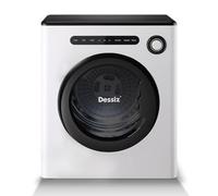 Dessiz Sèche-linge 970 W, 0,3 m³ Machine avec tambour en acier inoxydable, 5 kg avec tuyau d'échappement, contrôle numérique, arrêt automatique avec capteur d'hygromètre, séchoir pour appartements