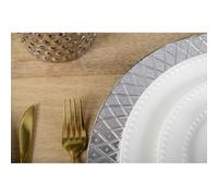 Dessous d'assiette en relief argent - lot de 6