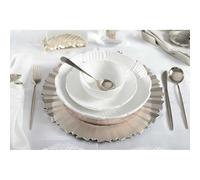 Dessous d'assiette filet argent brillant - lot de 6