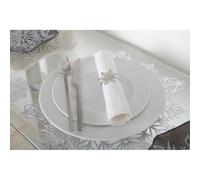 Dessous d'assiette flocon argent - lot de 6