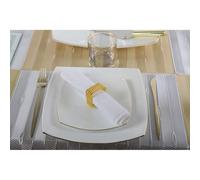 Dessous d'assiette rectangle argent - lot de 6
