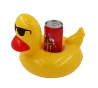 Dessous de Bouteille Flottant - Porte-Boissons Gonflable Canard Jaune - Dessous de Verre gonflables réutilisables pour Les fêtes d'été à la Piscine