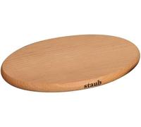 Dessous De Plat Aimanté, Ovale, Ø 29 Cm, Bois Hêtre, Brown