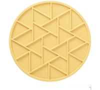 Dessous de plat antidérapant en silicone résistant à la chaleur pour comptoir de cuisine et table Jaune