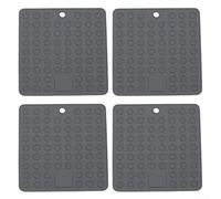 Dessous de plat antidérapant en silicone résistant à la chaleur pour la cuisine, tapis chauffant multifonction adapté pour manipuler des casseroles et poêles chaudes en toute sécurité (gris)