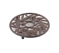 Dessous de plat - Cigale et Olive - Marron - Fonte - 20 cm - 1 5 cm