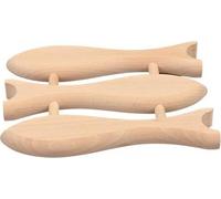 Dessous de plat de cuisine en forme de poisson - bois de hêtre - 20 x 16 cm - Bois européen durable