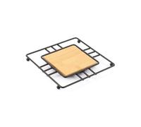 Dessous de plat Design industriel Bambou & Acier ELIE Noir mat MSV