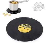 Dessous de plat disque vinyle Pot Coasters - Noir - Diamètre 15 cm