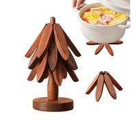 Dessous de plat en bois - Dessous de plat pliables en bois naturel | Dessous de plat pour plats chauds, pour comptoir de cuisine, casseroles, bols, théières, assiettes, boissons, table à manger, ferme