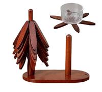 Dessous De Plat en Bois en Forme d'arbre, sous Verres en Forme d'arbre Dessous De Plat en Bois Pliable sous-Verre Isolant pour Cuisine Ustensiles Poêle Casserole Théière Plats Chauds