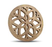 Dessous de Plat en Bois Fait à la Main pour Plats Chauds, Plats et casseroles, pour Cuisine et Salle à Manger, décoration de Table, résistant à la Chaleur, Sculptures décoratives rustiques, 20 cm