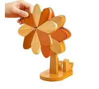 Dessous de plat en bois - Moulin à vent avec support de téléphone, dessous de plat en bois pour casseroles, assiettes, bols, théières, cuisine, salon, table à manger, décoration d'intérieur, ferme