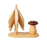 Dessous de plat en bois naturel résistant à la chaleur pour casseroles chaudes - Décoration de table et de cuisine - Décoration de Noël - Pour comptoir, table, salle à manger, boissons, cuisine