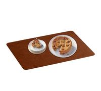 Dessous de plat en cuir synthétique textile imperméable pour cuisine | Sets de table résistants à la chaleur pour divertisseurs, appartement, maison, dîner, fête, vacances, café, patio