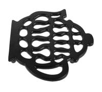 Dessous de Plat en Fonte Noir, Support Antidérapant pour Casseroles Chaudes | Isolation Thermique Stable, pour Tables et Plans Cuisine, Surfaces Vernies, Entretien Facile, Style Vintage