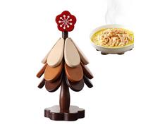 Dessous de plat en forme d'arbre, protecteur de chaleur anti-brûlure, dessous de plat résistant à la chaleur, accessoire de cuisine en silicone robuste, pour cuisinière et table à manger, ustensiles