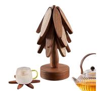 Dessous de Plat en Forme d'arbre, Tapis de Table en Bois Anti-brûlure, Coussin Isolant Anti-brûlure en Bois Massif pour Petit Arbre, pour comptoir de Cuisine, théière