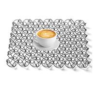 Dessous de plat en métal pour plats chauds | Dessous de verre décoratif en acier inoxydable résistant à la chaleur | Tapis de table résistant à la chaleur, pour poêles, théière, bols, plats en plein