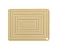Dessous de plat en silicone de qualité alimentaire - 29 x 23 cm - Résiste aux chocs thermiques et maintient l'intégrité lorsqu'il est utilisé avec des poêles chaudes et des plats à rôtir (jaune)