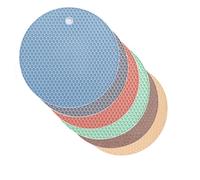 Dessous de plat en silicone pour plats chauds, casseroles et poêles, dessous de plat rond, ouvre-bocal et repose-cuillère, tapis chauffant antidérapant pour table et comptoir, lot de 6 couleurs