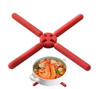 Dessous de plat en silicone résistant à la chaleur - Dessous de plat pliable - Pour la cuisine, la cuisson, la friture, les plats chauds, le four, les aliments