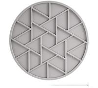 Dessous de plat en silicone - Résistant à la chaleur jusqu'à 240 °C, antidérapant et épais, pour table de cuisine, salle à manger, résistant aux taches et facile à nettoyer (gris clair)