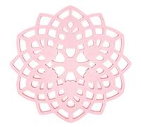 Dessous De Plat en Silicone, Tapis De Dessous De Plat, Tapis De Table en Silicone, Tapis Résistants à la Chaleur, Tapis De Table Rose Coussin D'isolation Thermique Creux Tasse Bol Porte-Pot Set