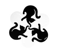 Dessous de plat noir blanc