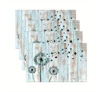 Dessous de Plat et de Verre en Lin avec Motifs Assortis Créent Une Présentation de Table Cohérente Tout en Prévenant Les Marques de Brûlure