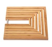 Dessous de plat extensible - 19 x 19 x 1 cm - Bambou Beige