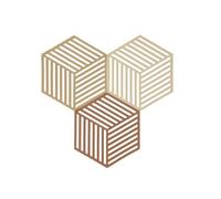 Z-One Dessous-de-plat Zone Hexagone 3 pièces Multicouleur