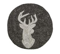 Dessous de plat Lana Cerf en feutre fait main Noir cilio