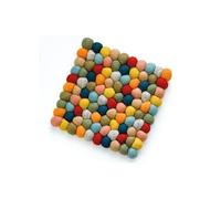 Cilio Dessous de plat LANA Carré coloré en laine Multicolore