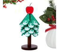 Dessous de plat pliable en bois avec décoration d'arbre de Noël | Tapis de cuisine pour bols chauds et poêles pour casseroles, ustensiles, tasses, assiettes, maison, bar, bureau, table