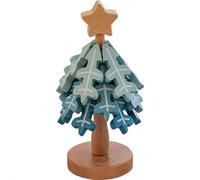Dessous de plat pliable en bois pour plats chauds, 4 dessous de plat en bois et 1 support comme un sapin de Noël, protège le bureau pour les maniques de cuisine, les plats chauds, les théières