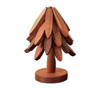 Dessous de Plat pour Plats Chauds - 21,6 cm en Forme d'arbre | Napperon de Table en Bois antidérapant, Coussins Chauds pour dortoir, Restaurant, Table à Manger, Appartement, Bol de Pizzeria