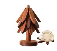 Dessous de plat pour plats chauds | Design en forme d'arbre antidérapant | Ensemble de sauveteur et dessous de plat résistant à la chaleur - Pour maison restaurant table à manger appartement Pizzeria