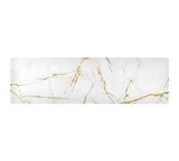 Dessous de plat pour plats chauds - Dessous de verre antidérapant résistant à la chaleur - Décoration de cuisine rustique - Texture marbre blanc et doré