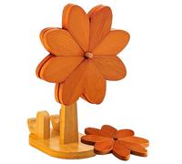 Dessous de plat résistant à la chaleur, support de téléphone en bois, dessous de verre design moulin à vent, protège la table de salle à manger des plats chauds, décoration de style ferme, idéal pour