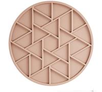 Dessous de plat robuste en silicone avec couche d'isolation thermique et performance antidérapante pour la protection des tables et comptoirs (marron)