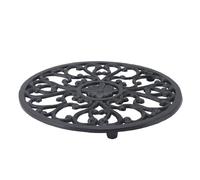 Dessous de Plat sculpté en Fer, Forme Ronde, Motif Vintage, Dessous de Plat de Cuisine Moderne Multifonctionnel