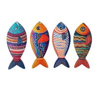 Dessous de Plat Set de 4 en Forme de Poisson en céramique de 29cm Décoration Table Couleur