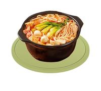 Dessous de Plat Silicone - 6,4 Pouces Thermorésistant, Support Casserole Vert, Bouclier Anti-Brûlure, Set de Table Imperméable Lavable | Repose-Plat Chaud pour Bols & Marmites à Soupe