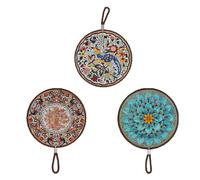 Dessous de Plat Style Ethnique,Dessous de Verre Céramique,Tapis de Table Repas Bol,Anti-Tâches Anti-dérapants Décoration Table,sous-Verres pour Bol,Tasse,Assiettes,Pot,Cadeau Maison