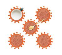 Dessous de verre absorbants, bohèmes résistants à la chaleur, pour décoration de table basse, décoration d'intérieur, salon, cuisine, bureau, ferme, appartement, tasse, gobelet, bouteille, bol