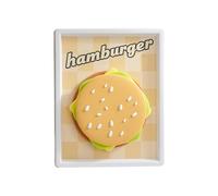 Dessous de verre amusants, ensemble de sous-verres antidérapants en silicone en forme de hamburger avec cadre de rangement magnétique pour une organisation soignée, dessous de verre protecteurs, résis
