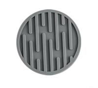Dessous de verre antidérapant avec protection silencieuse Gris 10 cm | Résistance à la chaleur de 230 °C, silicone souple, protège les tables des tasses chaudes, taille ronde de 10 cm