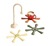 Dessous de verre antidérapant | Tapis en silicone antidérapant et résistant à la chaleur - Sous-verres | Pour cuisine intérieure plan de travail familial amis cuisine et boissons